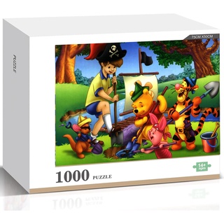 จิ๊กซอว์ไม้ปริศนา รูป Winnie The Pooh And Friends Disney สําหรับตกแต่งบ้าน ปาร์ตี้ 1000 ชิ้น