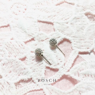 Crystal ball mini stud earring