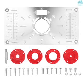 MC Multifunctional Aluminum Alloy Router Table Insert Plate Trimmer Engraving Machine Tool Woodworking Benches Woodworking Tools Only Compatible With Bosch GKF550 And Makita RT0700C