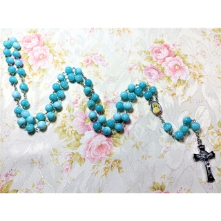 #1 สายประคำคาทอลิก อมาโซไนท์  ฺ10 มม.  Amazinite Catholic Rosary 10 mm.