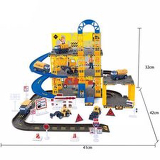 🚜🚧ชุดลานจอดรถ 3ชั้น 58ชิ้น Parking lot engineer car พร้อมราง แถมรถให้ 3 คัน🚧🚜 ลานจอดรถ 3ชั้น