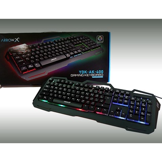 KEYBOARD (คีย์บอร์ด) ARROW X YDK-AK-400 (RUBBER DOME) (RAINBOW LED) (EN/TH)