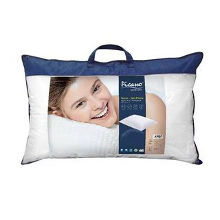 หมอนหนุน PICASSO NANOGEL 19X29 นิ้ว สีขาว PILLOW PICASSO NANOGEL 19X29 WHITE