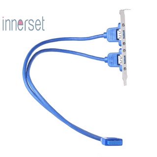 [innerset] เมนบอร์ดขยายสายเคเบิล USB 3.0 20 Pin เป็น Dual USB3.0