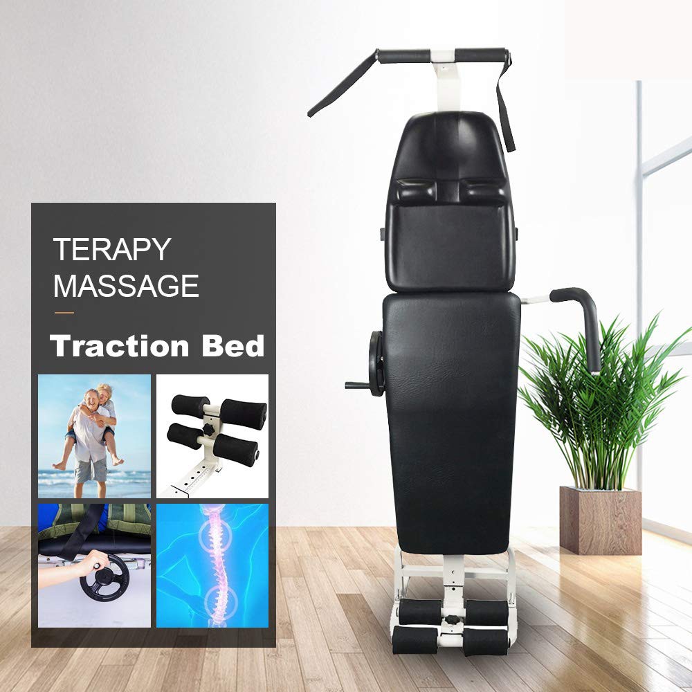 เครื่องดึงหลัง เตียงยืดหลัง ดึงคอ GRAIKETLY Cervical Lumbar Traction Bed Back Spine Stretcher กายภาพบำบัด ทำเองได้