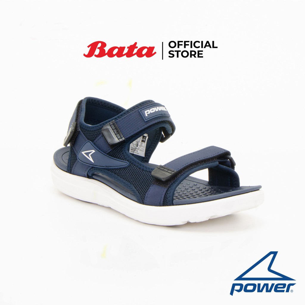 Bata Power Boys' Mules Sandals รองเท้าแตะรัดส้นสำหรับเด็กชาย รุ่น Hurley สีน้ำเงิน 4619940