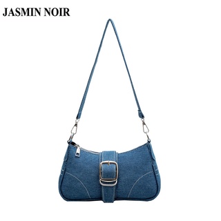 Jasmin NOIR กระเป๋าสะพายข้าง ผ้ายีน แต่งสายโซ่ สําหรับผู้หญิง