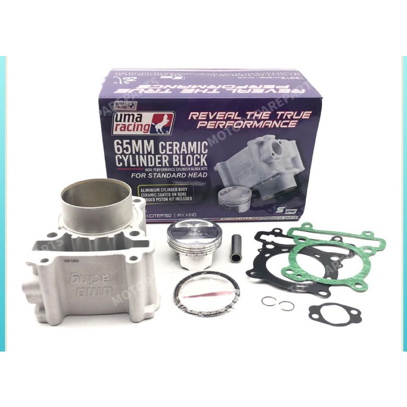 Y15/LC135/NVX/RS150/N-MAX/ Y16 62MM 65MM 63MM 57MM UMA RACING BLOCK ชุดเซรามิค CYLINDER FORGING FJN 