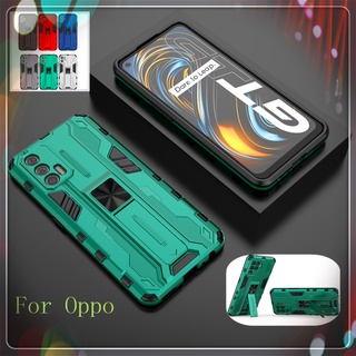 เคสโทรศัพท์มือถือแข็ง แบบแม่เหล็ก กันกระแทก ขาตั้ง 3D สําหรับ Realme GT Explorer Master Neo