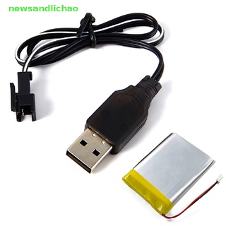 Newsandlichao 3.7V สายชาร์จ USB สีดํา สําหรับ MX2.0 สี่แกน รีโมตคอนโทรล เครื่องบินดี