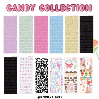 [Ambient_cute] Candy Collection สติกเกอร์คนไทย ลายของหวานน่ารักๆ ขนาดครึ่ง A6
