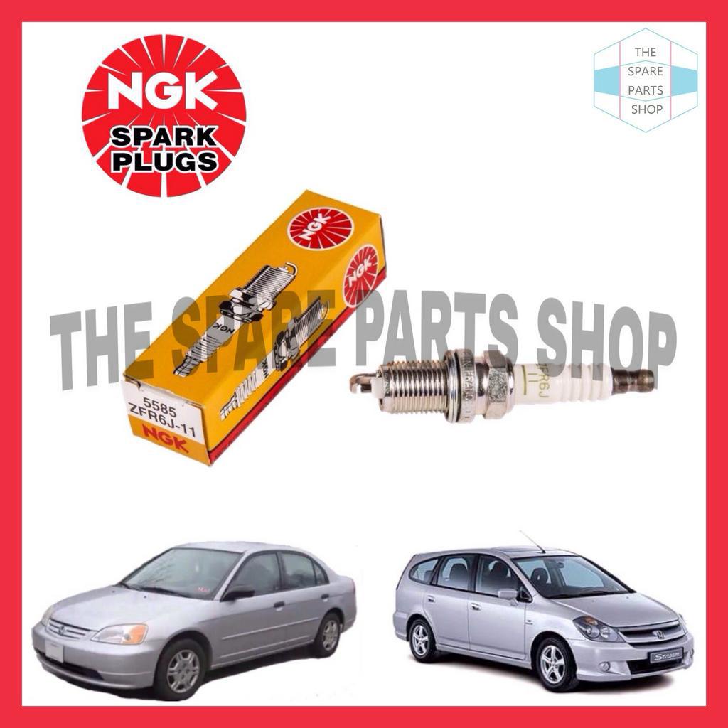 HONDA CIVIC S5A 1.7 STREAM 1.7 NGK SPARK PLUG ZFR6J-11 4 ชิ้น/1 ชุด
