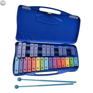 [In Stock] เครื่องดนตรี Xylophone 25 โน๊ตพร้อมกล่องเคส 2 ชิ้นของเล่นสําหรับเด็ก