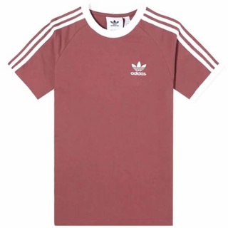 Adidas RETRO เสื้อยืด 3 STRIPE - สีแดงอ่อน