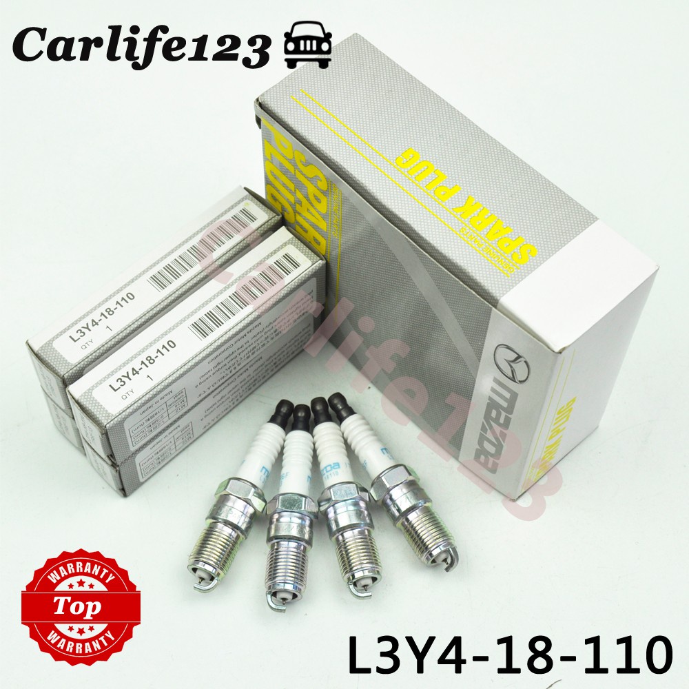 ชุด 4 ชิ้น Iridium L3Y4-18-110 ITR6F13 หัวเทียนสําหรับ Mazda3 Jaguar X-type Taurus Escape