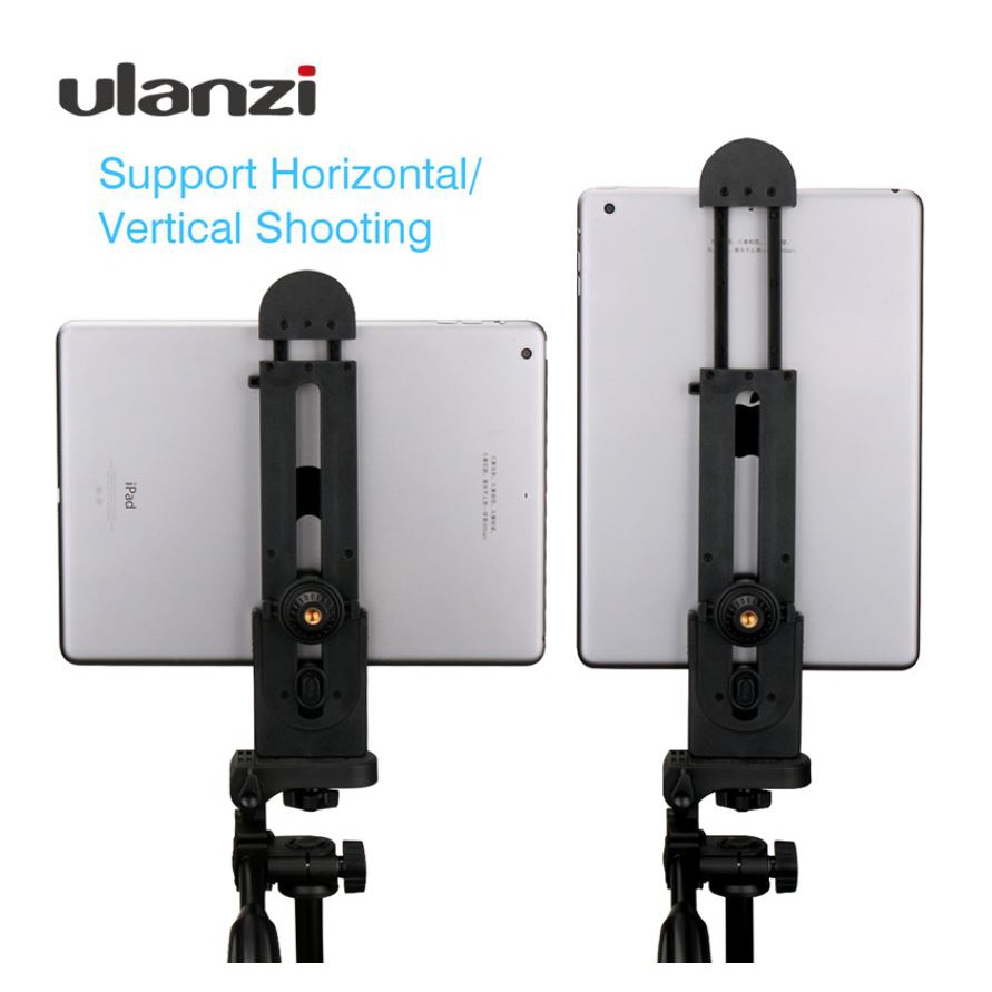 Ulanzi 5-12" Tablet iPad Holder Mount Clip ที่ยึดมือถือ แท็บเล็ท ไอแพด เข้ากับไม้เซลฟี่ ขาตั้งกล้อง และอุปกรณ์ต่างๆ