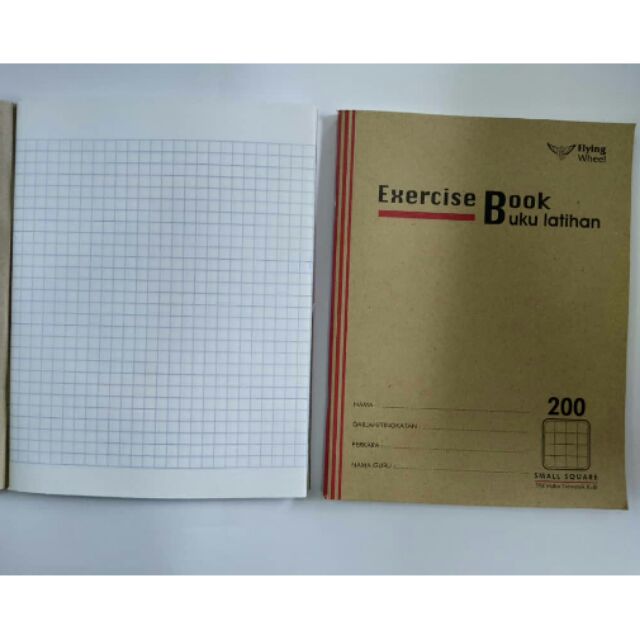 หนังสือออกกําลังกาย 200 หน้า F5 Craft Cover / 200 หน้า Buku Latihan Tulis F5 Kraft Cover 200pg 200pg