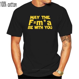 คอลูกเรือพร้อมส่ง เสื้อยืดแขนสั้น ผ้าฝ้าย 100% พิมพ์ลาย May The F M*A Be With You Physics Geek Birthday Slogan หลากสี แฟ