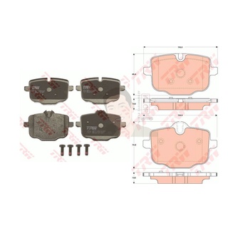 GDB1869 ผ้าเบรค-หลัง(TRW) (เนื้อผ้า COTEC) BMW (F10) 535i 10