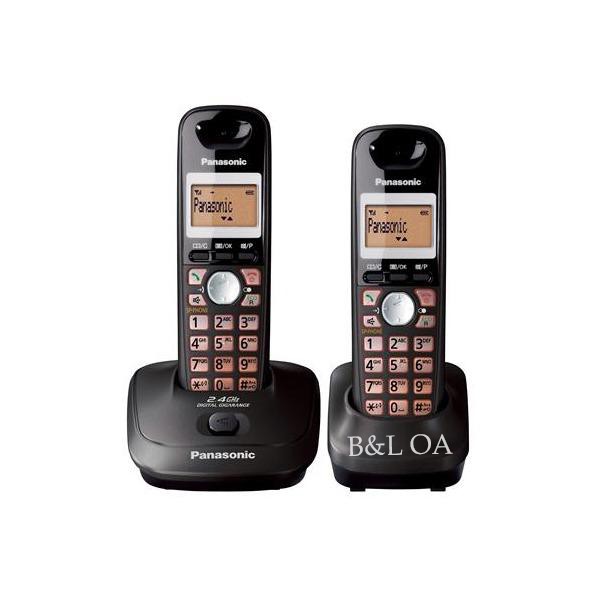Panasonic Cordless Phone 2.4 GHz โทรศัพท์ไร้สาย KX-TG3552BXT (2 Handsets) Caller ID