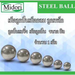 ลูกเหล็ก เม็ดลูกปืนเม็ดกลม ขนาด มิล จำนวน 1 เม็ด (STEEL BALL) เม็ดลูกปืน เม็ดแบริ่ง ลูกเหล็กเม็ดกลม เม็ดกลม