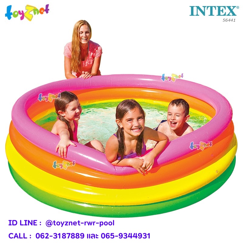 Intex สระเป่าลมซันเซ็ตโกลว์ 66 นิ้ว (1.68x0.46 ม.) รุ่น 56441/56452