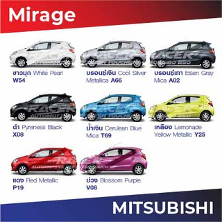 สีแต้มรถ Mitsubishi Mirage รุ่นแรกๆ / มิตซูบิชิ มิราจ รุ่นแรกๆ