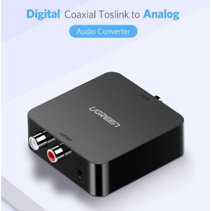 Ugreen 30523 ตัวแปลงช่องต่อ Optical DAC ส่งสัญญาณ Digital(ดิจิทัล) Coaxial เป็น Analog(อนาล็อก) 2RCA
