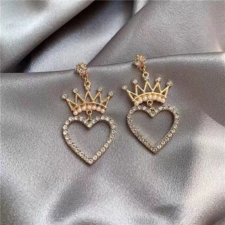 Fashion earrings ต่างหูเงินแท้925 ต่างหูหัวใจ (พร้อมกล่อง)