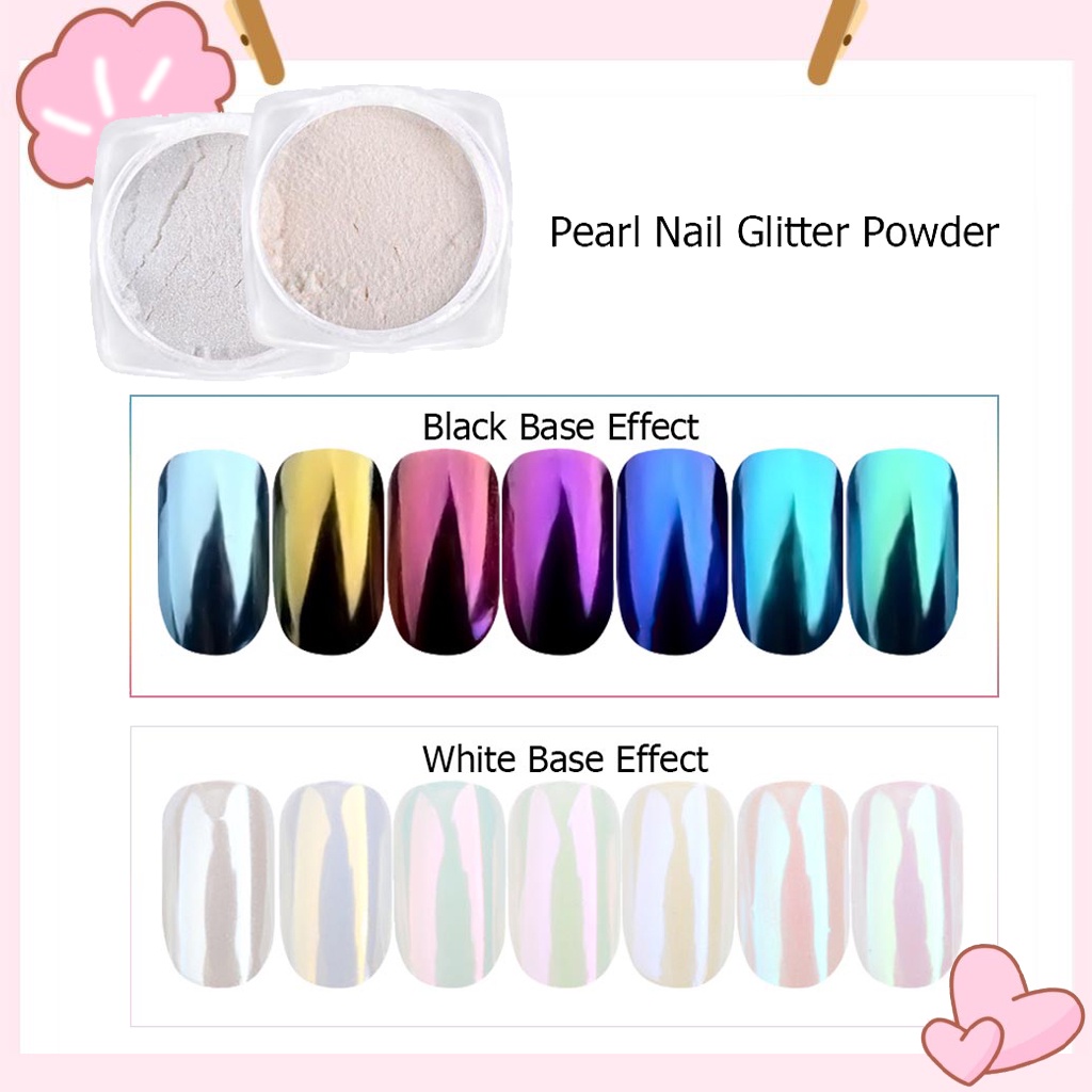 แป้งชิมเมอร์เล็บ 6 สี แป้งกลิตเตอร์