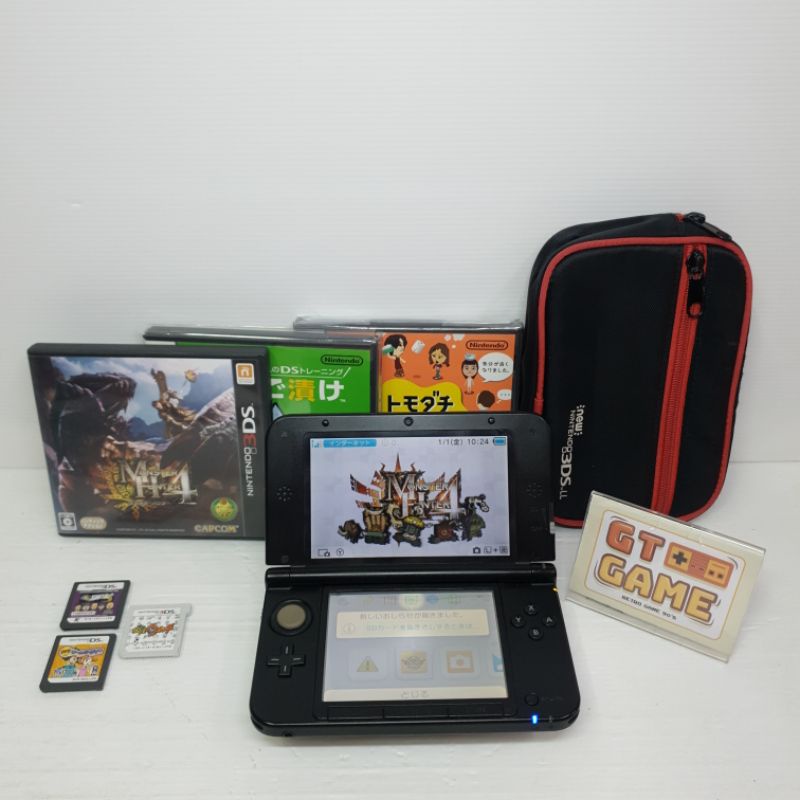 Nintendo 3ds Ll Black Wap 002 Jpn Original Japan 80 Mem 2 Gb Shopee Thailand