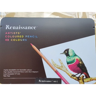 Renaissance Artists coloured pencil สีไม้เรนาซองค์เกรดอาร์ติส กล่องเหล็ก ชุด 12 สี 24 สีและ 48 สี