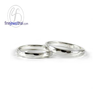 แหวนเงิน-แหวนคู่-เงินแท้ 925-แหวนหมั้น-แหวนแต่งงาน-Couple-silver-wedding-Ring-finejewelthai - RC122800