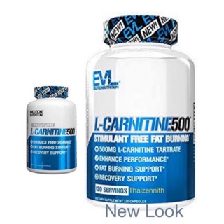 ♦️EVL L-Carnitine 500 mg. 120 Capsules ( พร้อมส่ง )