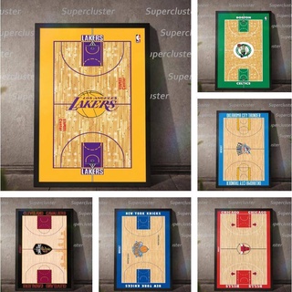 โปสเตอร์ภาพวาดผ้าใบ ลายเกม NBA สําหรับตกแต่งผนังบ้าน