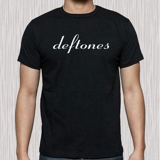 T-shirt  เสื้อยืด พิมพ์ลายโลโก้ Deftones สีดํา สไตล์ฮิปฮอป คลาสสิก ขนาดใหญ่ สําหรับผู้ชายS-5XL