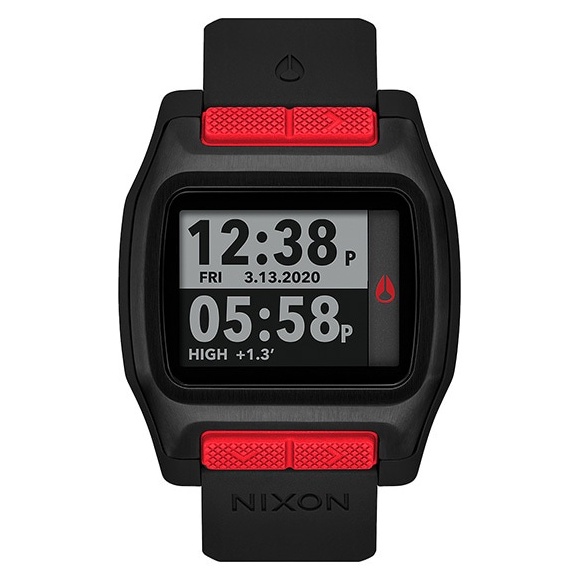 Nixon High Tide รุ่น NXA1308008-00 นาฬิกาข้อมือผู้ชาย สีดำ สายซิลิโคน หน้าปัด 44 มม.