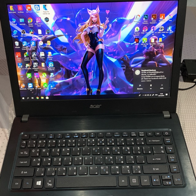 โน็ตบุคมือสอง i3 + m.2 120GB +HHD500GB acer aspire e5-475g-3136 สภาพดี