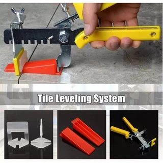 คีม + 100Pcs Clips + 100Pcs Wedges ระบบปรับระดับกระเบื้อง Leveling Spacer Au เซรามิกพื้นคีม Locator ใส่การติดตั้ง (SET)