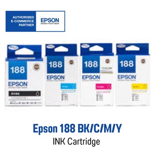 Epson 188 🌟 Original Ink Cartridge 🌟 หมึกแท้ 4 สี 1 ชุด ⬛🟦🟥🟨