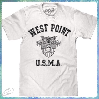 ขายดี ใหม่ เสื้อยืดแขนสั้นลําลอง พิมพ์ลาย West Point - United States Military Academy สีขาว แฟชั่นสําหรับผู้ชาย