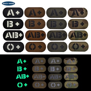 แผ่นป้ายสะท้อนแสง IR A+ B+ AB+ O+ 2.5*2 ซม. สําหรับหมวกยุทธวิธี และเกียร์