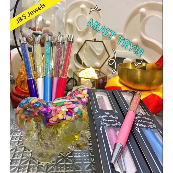 🖊ต้องลอง! 🤩 Good Quality & Elegance Swaro*ski Crystalline Gloss Ballpoint Pen (1.0MM) Big Crystallin