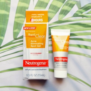 (Neutrogena®) Rapid Clear Acne Eliminating Spot Treatment Gel 15 ml นูโทรจีนา เจลแต้มสิว สำหรับผิวเป็นสิวง่าย