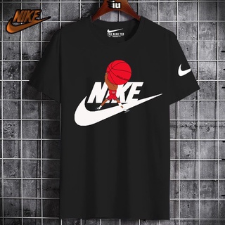 เสื้อยืดสีขาวผู้หญิง - ●◎Nike Tshirt ดีไซน์เรียบง่ายกางเกงขาสั้นโลโก้ Nike กางเกงขาสั้นผ้าฝ้าย 100%