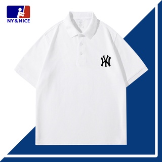 เสื้อโปโลแขนสั้น คอปก พิมพ์ลาย Mlb แฟชั่นฤดูร้อน สําหรับผู้ชาย