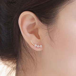 👍💎แฟชั่นผู้หญิง Faux มุกยาวพู่ตุ้มหูกระชับ Earpieles