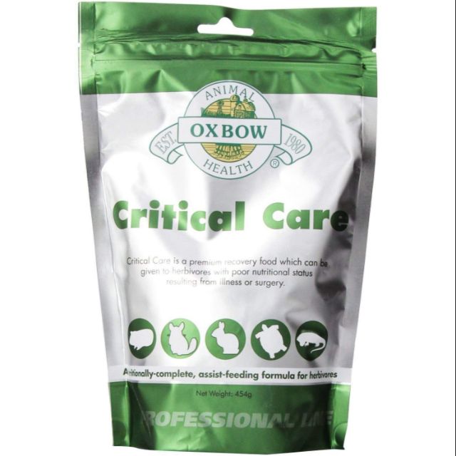 Oxbow Critical Care อาหารสัตว์ป่วย กระต่าย แกสบี้ ชินชิล่า ขนาด 454 กรัม