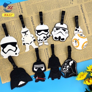 ป้ายแท็กกระเป๋าเดินทาง pvc แบบนิ่ม ลายการ์ตูน Star Wars แบบสร้างสรรค์