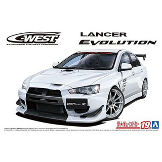 โมเดลรถยนต์ AOSHIMA C-WEST CZ4A LANCER EVOLUTION Ⅹ 07 1/24